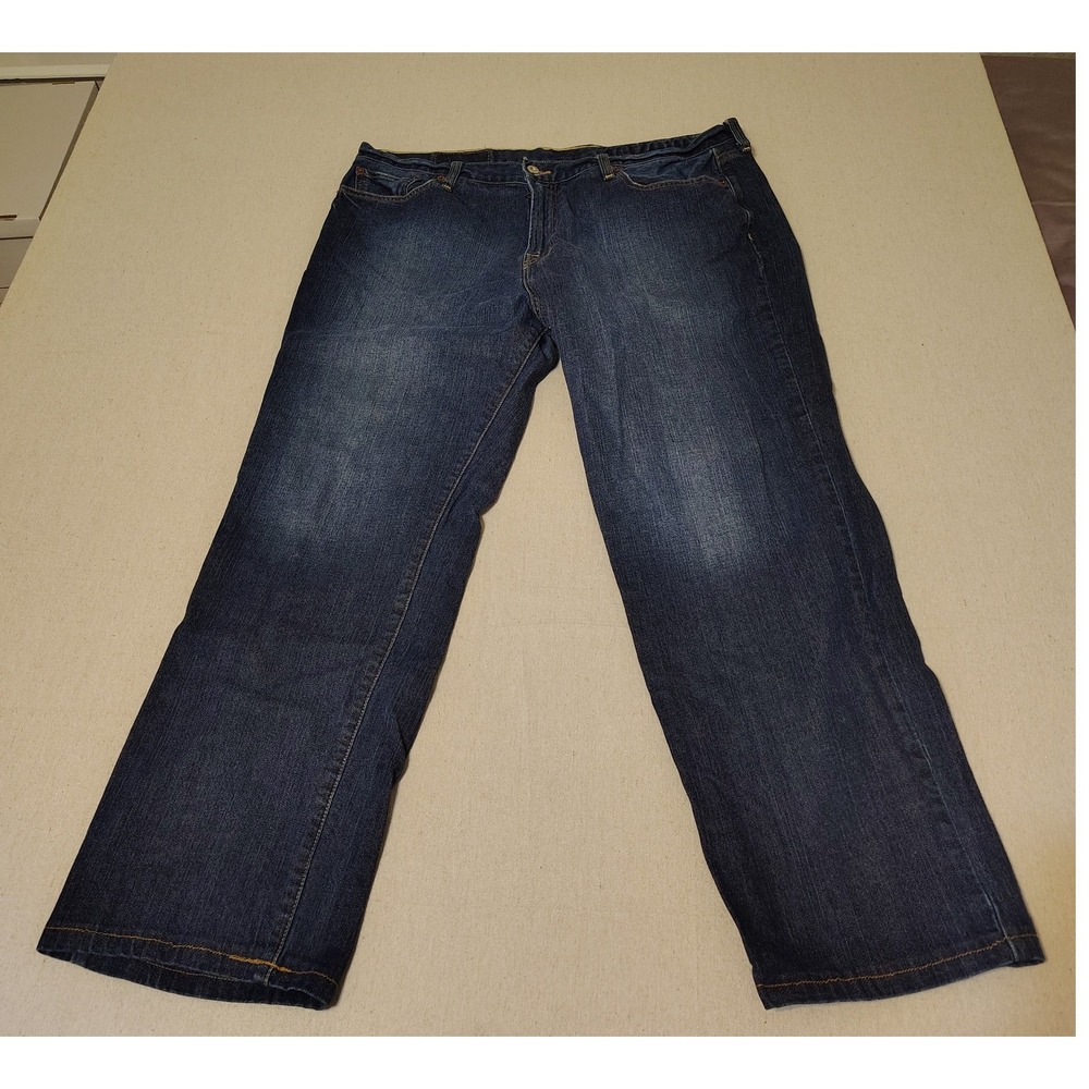 Lucky Brand Vintage Straight Jeans Dark Wash Women's Size 38 Mid Rise 5‎